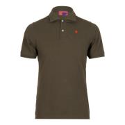 Stijlvolle Army Green Katoenen Polo Gallo , Green , Heren