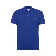 Blauw Polo Shirt Klassiek Ontwerp Lacoste , Blue , Heren