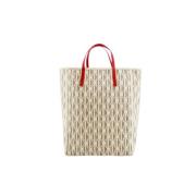 Rood Handvat Beige Tote Tas Carolina Herrera , Beige , Dames