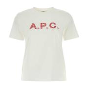 Klassiek Wit Katoenen T-Shirt A.p.c. , White , Dames