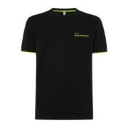 Casual Zak T-Shirt voor Heren Sun68 , Black , Heren