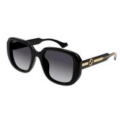 Trendy Zonnebril - Redonda Stijl Gucci , Black , Unisex