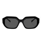 Moderne onregelmatige zonnebril met tweekleurig logo Vogue , Black , D...