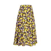 Zijden Rok met Jasmine Print Carolina Herrera , Multicolor , Dames