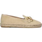 Taupe Suède Loafers met Bit Detail Lina Locchi , Beige , Dames