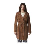 Suède Leren Jas voor Vrouwen Bully , Brown , Dames