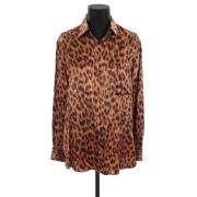 Pre-owned Acetate tops Moschino Pre-Owned , Brown , Dames