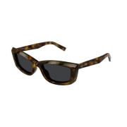 Klassieke Havana Zonnebril Zwarte Lenzen Saint Laurent , Brown , Dames