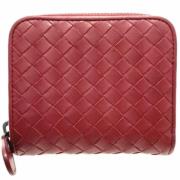 Pre-owned Leather wallets Bottega Veneta Vintage , Red , Dames