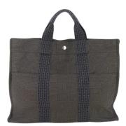 Pre-owned Canvas handbags Hermès Vintage , Gray , Dames