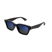 Zwart Blauwe Zonnebril Gg1641Sa 003 Gucci , Black , Heren