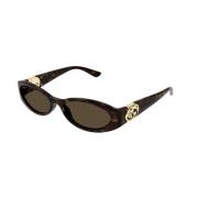 Bruin Havana Zonnebril Gg1660S Gucci , Brown , Dames