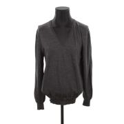 Pre-owned Wool tops Yves Saint Laurent Vintage , Gray , Dames