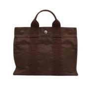 Pre-owned Fabric handbags Hermès Vintage , Brown , Dames