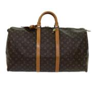 Pre-owned Canvas handbags Louis Vuitton Vintage , Brown , Dames