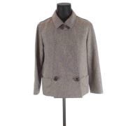 Pre-owned Wool outerwear Louis Vuitton Vintage , Gray , Dames