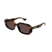 Bruin Havana Zonnebril Gg1535S 002 Gucci , Brown , Dames