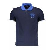 Blauw Poloshirt met Contrasterende Details La Martina , Blue , Heren