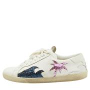 Pre-owned Leather sneakers Yves Saint Laurent Vintage , White , Dames