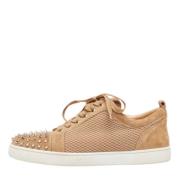 Pre-owned Suede sneakers Christian Louboutin Pre-owned , Brown , Heren