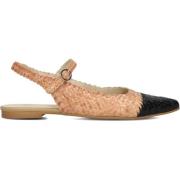 Gevlochten Ballerina met Bandje Lina Locchi , Beige , Dames