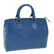 Pre-owned Leather handbags Louis Vuitton Vintage , Blue , Dames