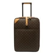 Pre-owned Leather travel-bags Louis Vuitton Vintage , Brown , Dames