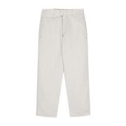 Grijze Linnen-Katoenen Broek met Dart Detailering Emporio Armani , Gra...