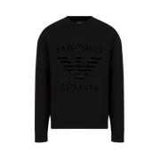 Sweatshirt met ronde hals Emporio Armani , Black , Heren