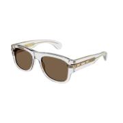 Crystal Brown Zonnebril Gucci , Gray , Heren