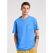Klassiek Blauw T-shirt Ralph Lauren , Blue , Heren