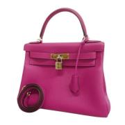 Pre-owned Leather handbags Hermès Vintage , Pink , Dames