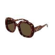 Stijlvolle zonnebril in Havana Brown Chloé , Brown , Unisex