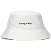 Sport Bucket Hat Wit Textiel Tommy Hilfiger , White , Heren