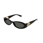 Zwart Grijs Zonnebril Gg1660S 001 Gucci , Black , Dames