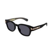 Zwart Grijs Zonnebril Gg1518S 001 Gucci , Black , Heren