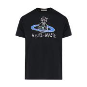 Klassieke T-shirt en Polo in Zwart Vivienne Westwood , Black , Heren
