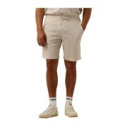 Taupe Seersucker Jersey Shorts voor Heren Selected Homme , Beige , Her...