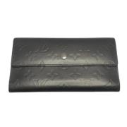 Pre-owned Leather wallets Louis Vuitton Vintage , Gray , Dames