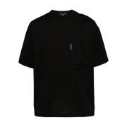 Zwart Jersey Crew Neck T-shirt Comme des Garçons , Black , Heren