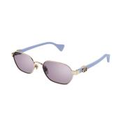 Goud Violet Zonnebril Gg1593S 004 Gucci , Yellow , Unisex