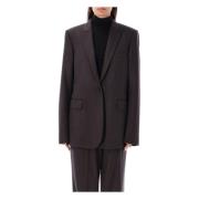 Donkere Chocolade Blazer Aw24 Stella McCartney , Brown , Dames