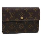 Pre-owned Canvas wallets Louis Vuitton Vintage , Brown , Dames