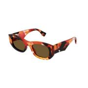 Oranje Bruine Zonnebril Gg1627S Model Gucci , Multicolor , Unisex