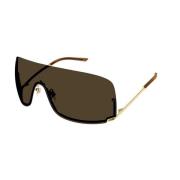 Goud Bruin Zonnebril Gg1560S 002 Gucci , Yellow , Unisex