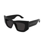 Zwart Grijs Zonnebril Am0448S 001 Alexander McQueen , Black , Unisex