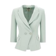 Sky Blazer Damesmode Elisabetta Franchi , Blue , Dames