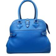 Pre-owned Leather handbags Hermès Vintage , Blue , Dames