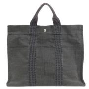 Pre-owned Canvas handbags Hermès Vintage , Gray , Dames