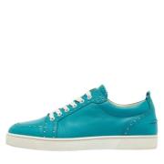 Pre-owned Leather sneakers Christian Louboutin Pre-owned , Blue , Here...